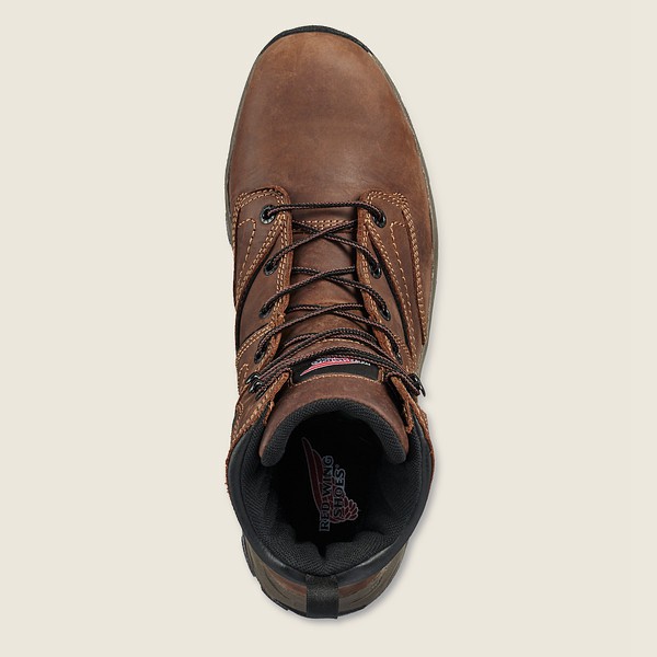 Red Wing Hiking Bot Erkek - Truhiker - 6-Inch Safety Toe - Kahverengi/Siyah - 53YOFXQWK